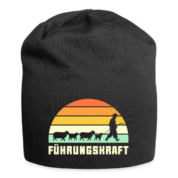 Führungskraft Schafe Hirte Geschenkidee Lustig - Jersey-Beanie - Schwarz - Vorne