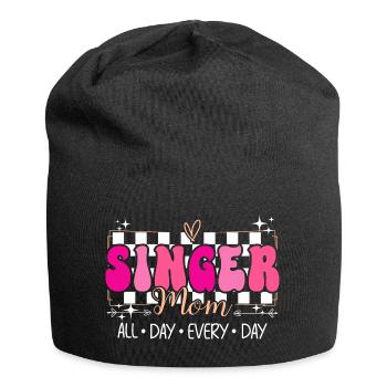 Singender Musiker Mama Sänger - Jersey-Beanie - Schwarz - Vorne