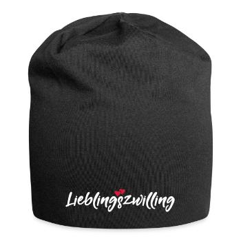 Lieblingszwilling bester Zwilling Sprüche Geschenk - Jersey-Beanie - Schwarz - Vorne