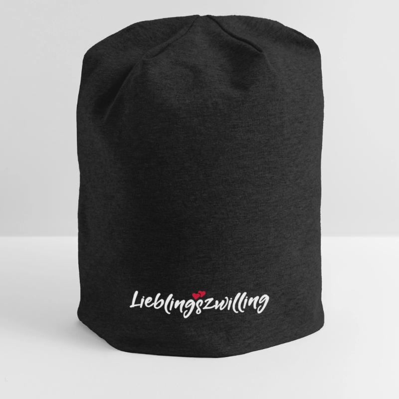 Lieblingszwilling bester Zwilling Sprüche Geschenk Jersey-Beanie