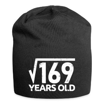 169 Quadratwurzel 13 Jahre alt Lustiger 13. Geburtstag - Jersey-Beanie - Schwarz - Vorne