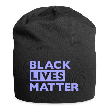 Black Lives Matter Flieder - Jersey-Beanie - Schwarz - Vorne