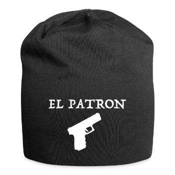 El Patron! Mafia Pablo Escobar lustige Sprüche Fun - Jersey-Beanie - Schwarz - Vorne