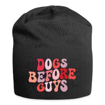 Chiens Avant Les Mecs Amour Des Chiens - Bonnet en jersey - noir - Devant