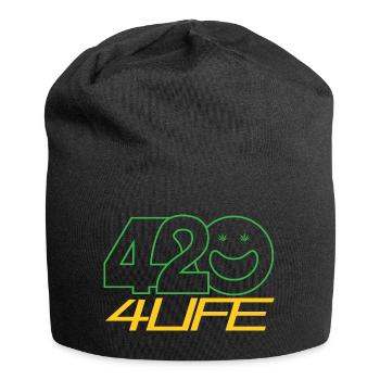 420 FÜR DAS LEBEN - Jersey-Beanie - Schwarz - Vorne