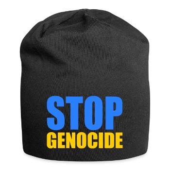 Stop genocide - Jersey-Beanie - Schwarz - Vorne