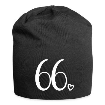 Cute Number 66, 66 Years Old, 66th Birthday Gift - Jersey Beanie - black - Front