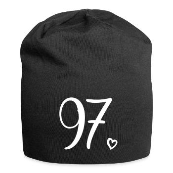 Süße Nummer 97, 97 Jahre alt, Geschenk zum 97. Geburtstag - Jersey-Beanie - Schwarz - Vorne