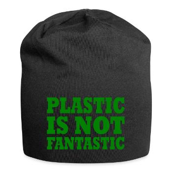 Plastic is not fantastic - Jersey-Beanie - Schwarz - Vorne