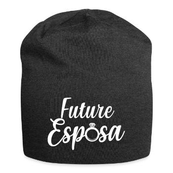 Future Esposa Engagement Bridal Shower Wedding - Jersey Beanie - charcoal grey - Front