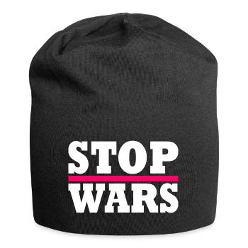 Stop wars - Jersey-Beanie - Schwarz - Vorne