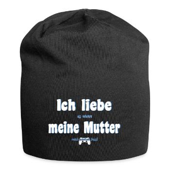 Ich liebe meine Mutter Gaming - Jersey-Beanie - Schwarz - Vorne