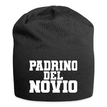 Padrino del Novio Groom's Best Man Wedding Gift - Jersey Beanie - black - Front