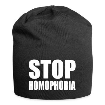 Stop homophobia - Jersey-Beanie - Schwarz - Vorne