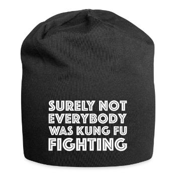 Combat de kung-fu | Chanson, dictons amusants, citation - Bonnet en jersey - noir - Devant