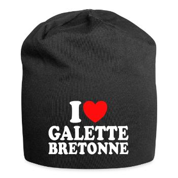 Humour I Love Galette Bretonne Cuisine - Bonnet en jersey - noir - Devant
