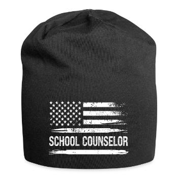 USA Amerikanischer Schulberater - Jersey-Beanie - Schwarz - Vorne