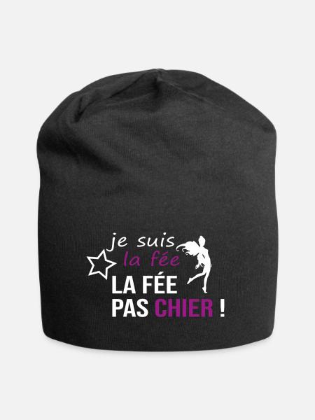 La fée pas chier - Bonnet en jersey - noir