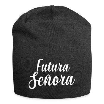 Futura Señora Engagement Bridal Shower Wedding - Jersey Beanie - charcoal grey - Front
