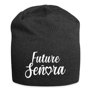 Future Señora Engagement Bridal Shower Wedding - Jersey Beanie - charcoal grey - Front