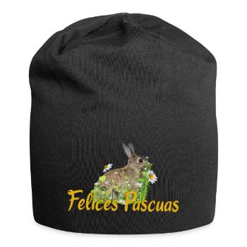 felices pascuas Happy Easter - Jersey Beanie - black - Front