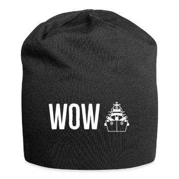 WoW white logo - Jersey Beanie - black - Front