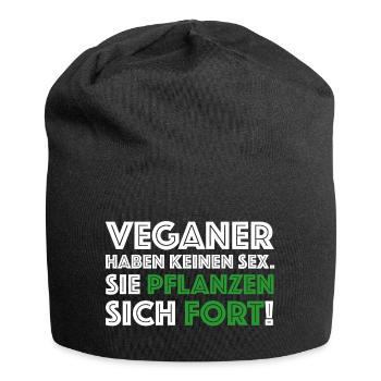 Veganzer haben keinen Sex | lustige Sprüche - Jersey-Beanie - Schwarz - Vorne