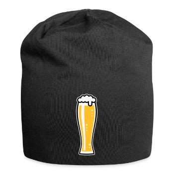 Wheat Beer Glass (Weiss Beer / Beer Drinker / 3C) - Jersey Beanie - black - Front
