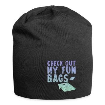 Check Out My Fun Bags 3 - Jersey-Beanie - Schwarz - Vorne