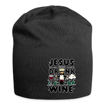 Jesus Drank Wine 7 - Jersey-Beanie - Schwarz - Vorne