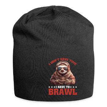 I Don't Have Time I Have To Brawl 14 - Jersey-Beanie - Schwarz - Vorne