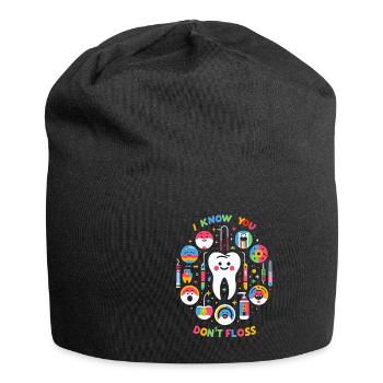 I Know You Don't Floss 12 - Jersey-Beanie - Schwarz - Vorne