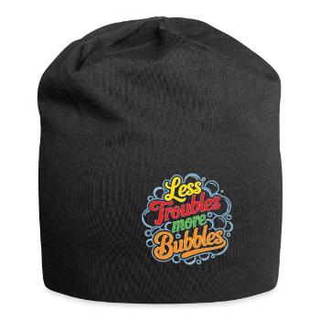Less Troubles More Bubbles 16 - Jersey-Beanie - Schwarz - Vorne