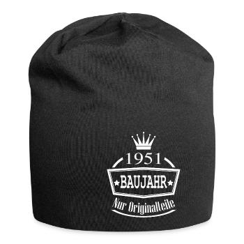 Baujahr 1951 Originalteile Jahrgang Geburtstag - Jersey-Beanie - Schwarz - Vorne