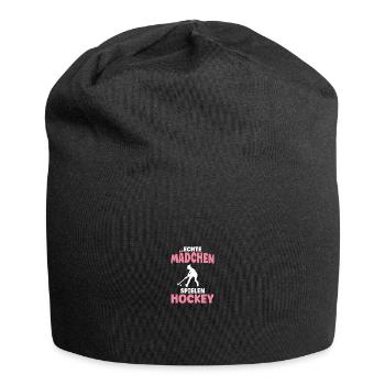 Hockeyspielerin Feldhockey Hockey Geschenk - Jersey-Beanie - Schwarz - Vorne