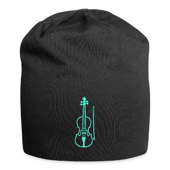 Violine - Jersey-Beanie - Schwarz - Vorne