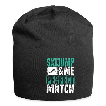 Skispringen - Jersey-Beanie - Schwarz - Vorne