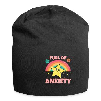 Full Of Anxiety Anxious Social Anxiety - Jersey Beanie - black - Front