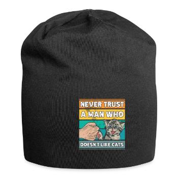Chat Amoureux des chats chats chat chat dame de chat - Bonnet en jersey - noir - Devant