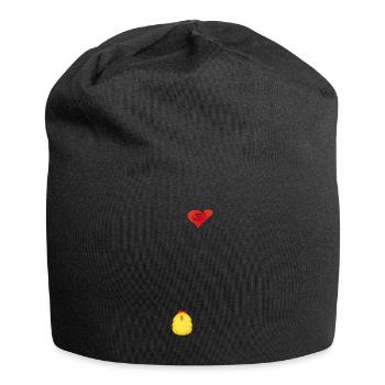 Idée cadeau de poulet mignon en amour - Bonnet en jersey - noir - Devant