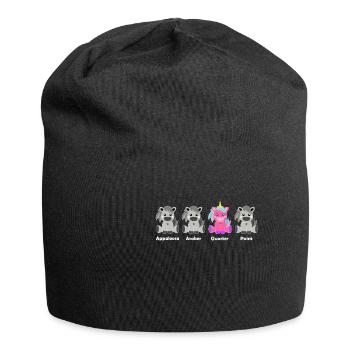 Quarter unicorn - Jersey Beanie - black - Front