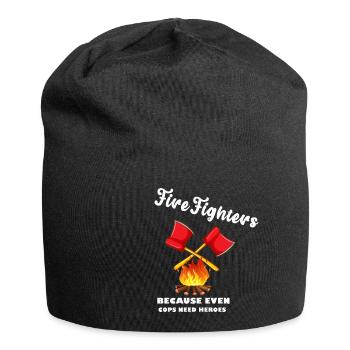 Firefighters Because police officers also need heroes - Jersey Beanie - black - Front