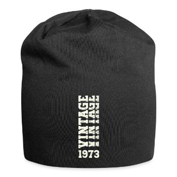 50th Birthday Man Vintage 1973 Vintage - Jersey Beanie - black - Front