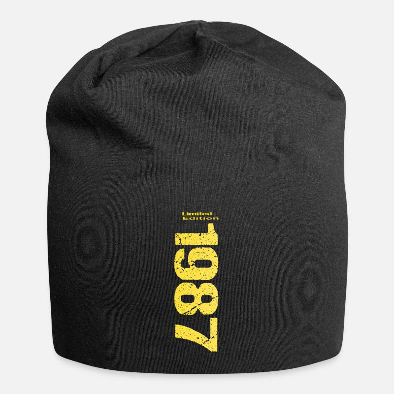 1987 Geburtstag édition limitée en or Anniversaire - Bonnet en jersey - noir