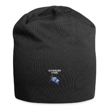 Schräger Vogel lustig - Jersey-Beanie - Schwarz - Vorne