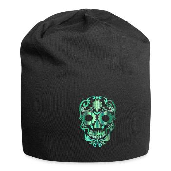 Skull - Jersey-Beanie - Schwarz - Vorne