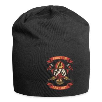 Last In Last Out Fire Fighter Ax Gift - Jersey Beanie - black - Front