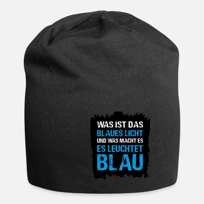 es leuchtet blau - Jersey-Beanie - Schwarz