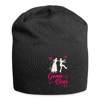 Wedding, couple, love, gift - Jersey Beanie - black - Front