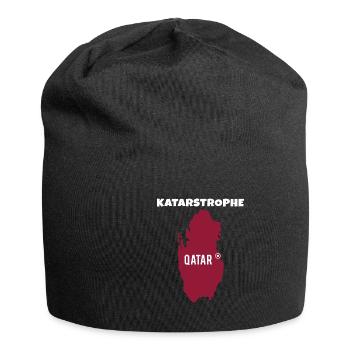 KATARstrophe Katar Qatar Leichtathletik - Jersey-Beanie - Schwarz - Vorne